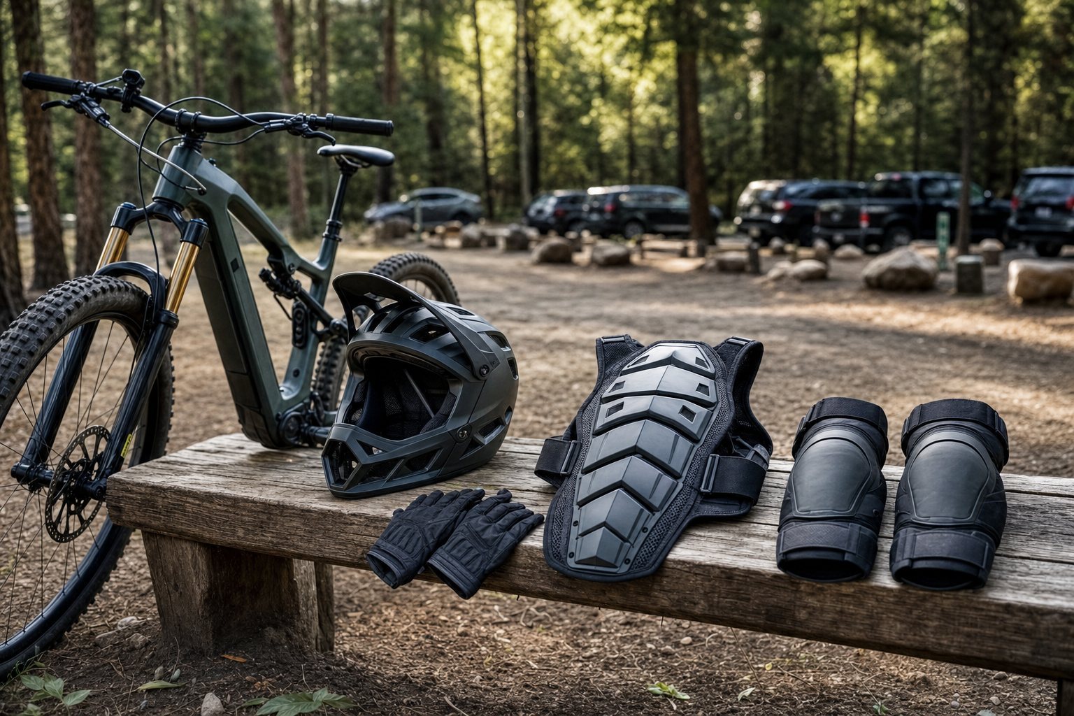 Schutzausrüstung im Bikepark: Helm, Protektoren und Handschuhe richtig wählen